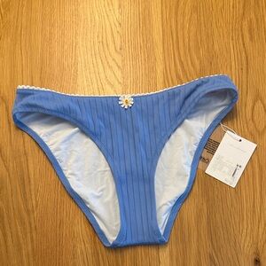 SOLID & STRIPED Blue Daisy Bikini Bottom